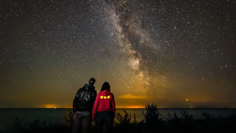 Couple watching the Milky Way